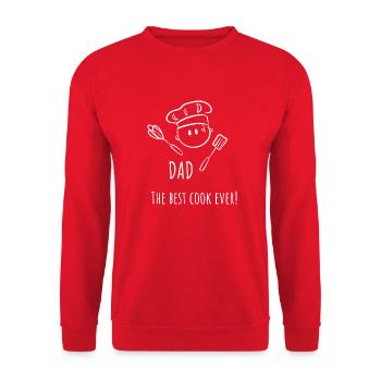 Dad the best cook ever for dad who is a cooking fan - Unisex Sweatshirt - red - Front - Alina (178cm) & Michal (187cm)