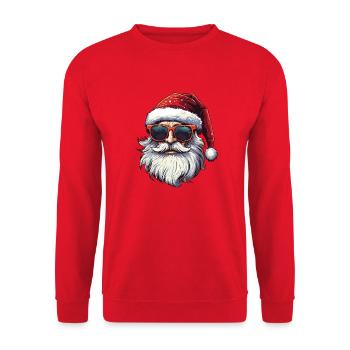 Cool Santa Claus with sunglasses - Unisex Sweatshirt - red - Front - Alina (178cm) & Michal (187cm)