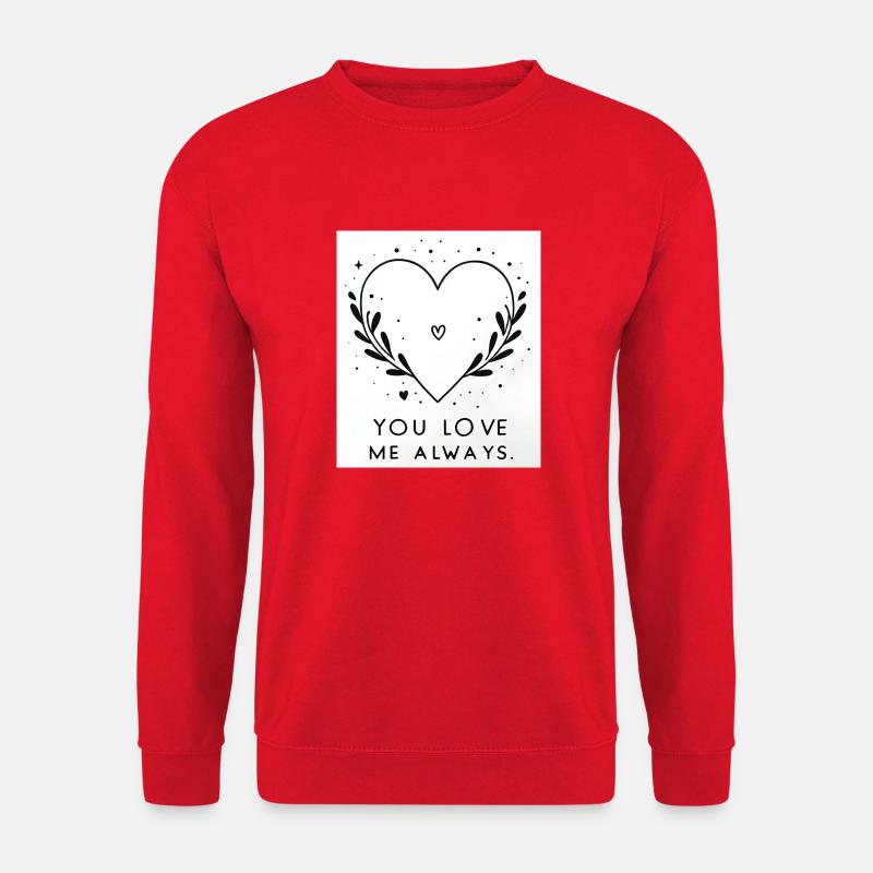 Liebeskarte - Unisex Pullover - Rot