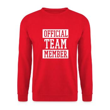 Official Team Member - Sweat-shirt Unisexe - rouge - Devant - Alina (178cm) & Michal (187cm)