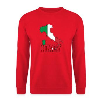 Italy - Unisex Sweatshirt - red - Front - Alina (178cm) & Michal (187cm)