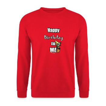 Aujourd’hui, il est dit : Joyeux anniversaire à MOI ! - Sweat-shirt Unisexe - rouge - Devant - Alina (178cm) & Michal (187cm)