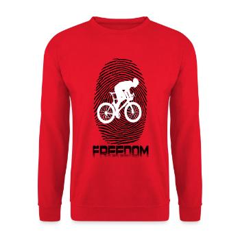 MTB Bike - Unisex Sweatshirt - red - Front - Alina (178cm) & Michal (187cm)