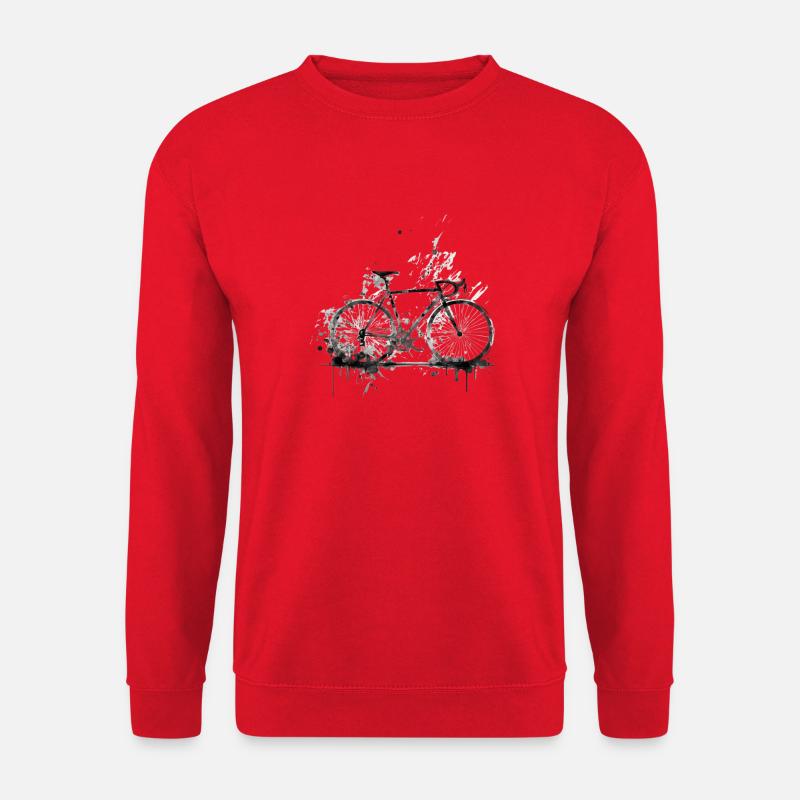 Wasserspritzer Fahrrad Silhouette - Unisex Pullover - Rot