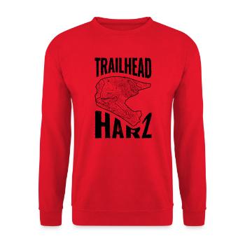 T-shirt VTT Trailhead Résine - Sweat-shirt Unisexe - rouge - Devant - Alina (178cm) & Michal (187cm)