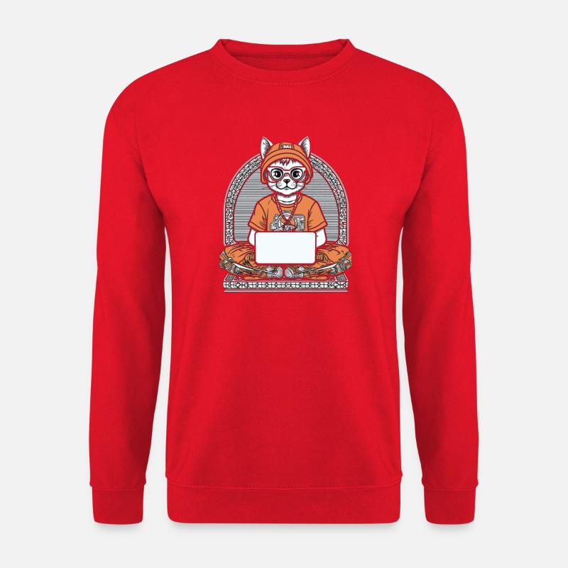 Tech Cat Zen Laptop - Unisex Pullover - Rot