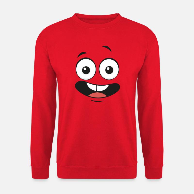 Glückliches Gesicht - Unisex Pullover - Rot