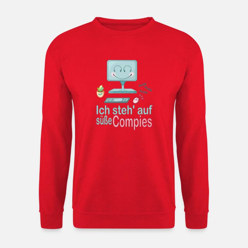 Ich steh' auf süße Computer - Unisex Pullover - Rot