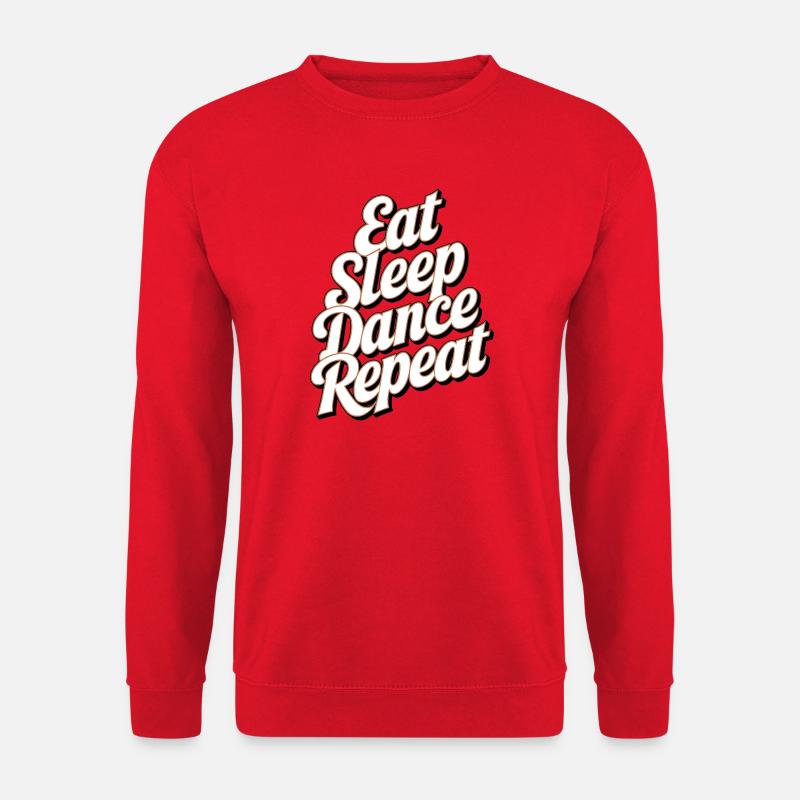 Motivational SleepDance Repeat Text - Unisex Sweatshirt - red