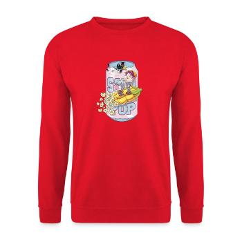 Soda Pop Unicorn - Unisex Sweatshirt - red - Front - Alina (178cm) & Michal (187cm)