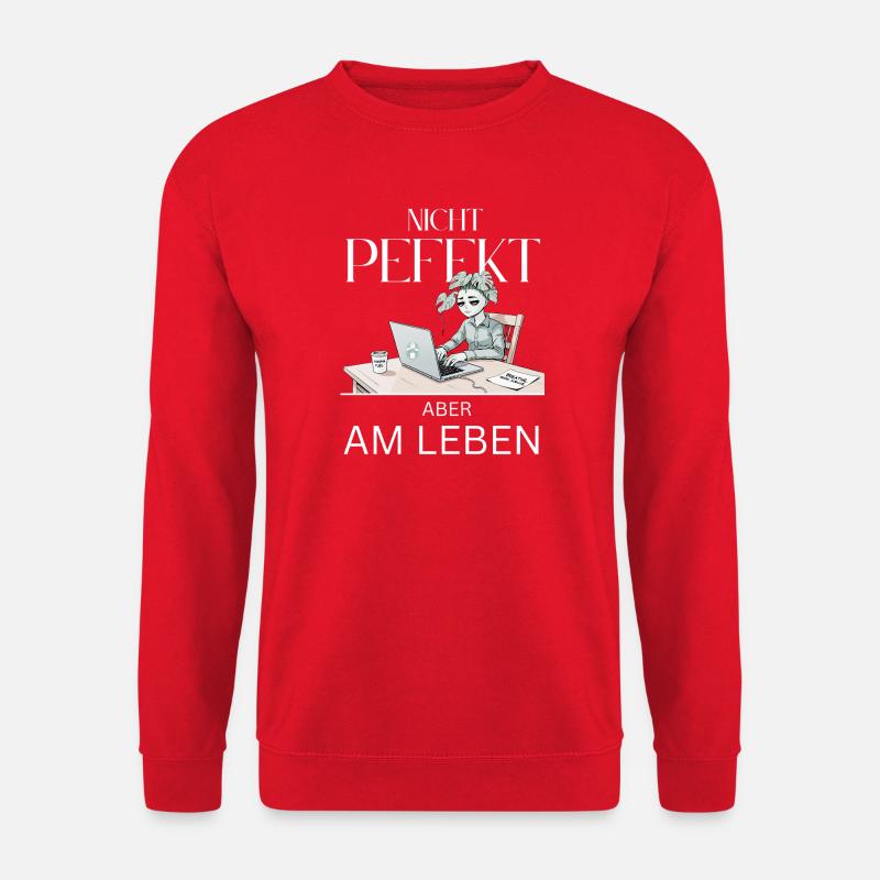 Nicht Perfekt Doch Lebendig - Unisex Pullover - Rot
