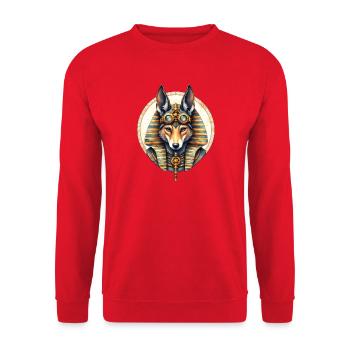 Egyptian Husky Steampunk Style - Unisex Sweatshirt - red - Front - Alina (178cm) & Michal (187cm)