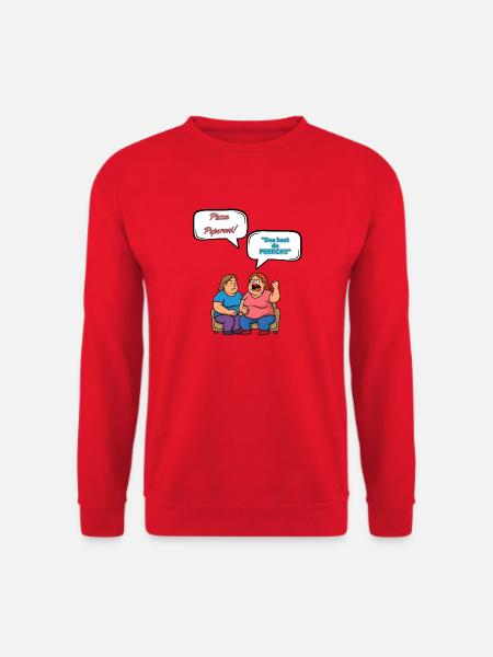 Pizza Dispute Cartoon Pepperoni - Unisex Sweatshirt - red