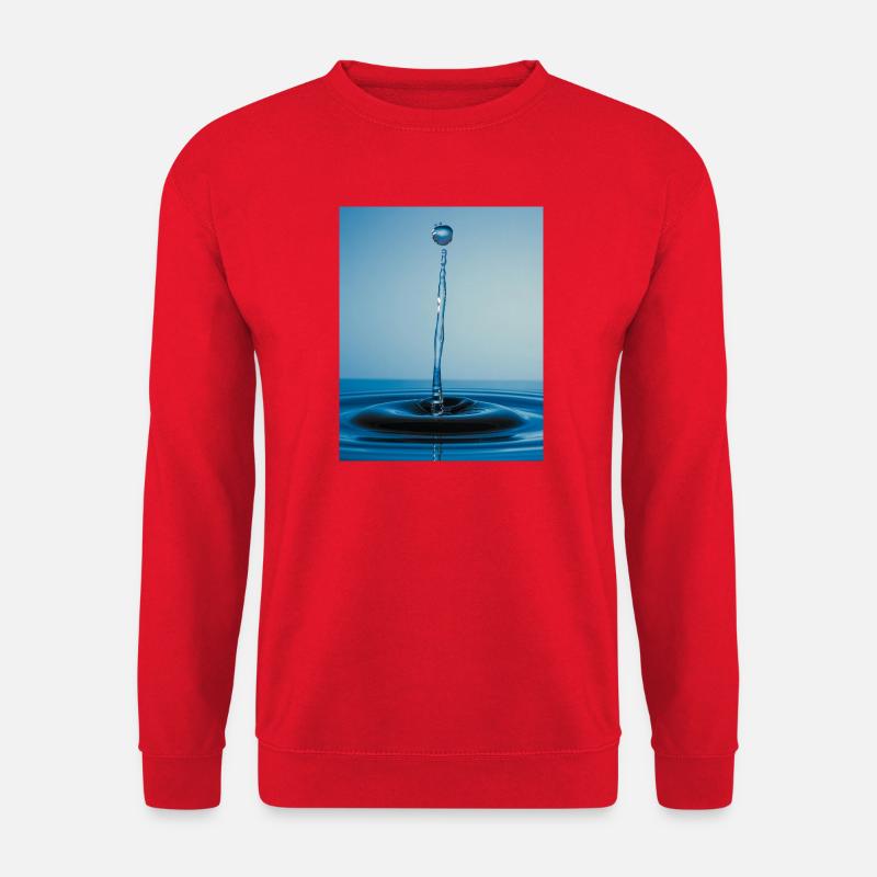 Blaues Wasser Zusammenfassung - Unisex Pullover - Rot