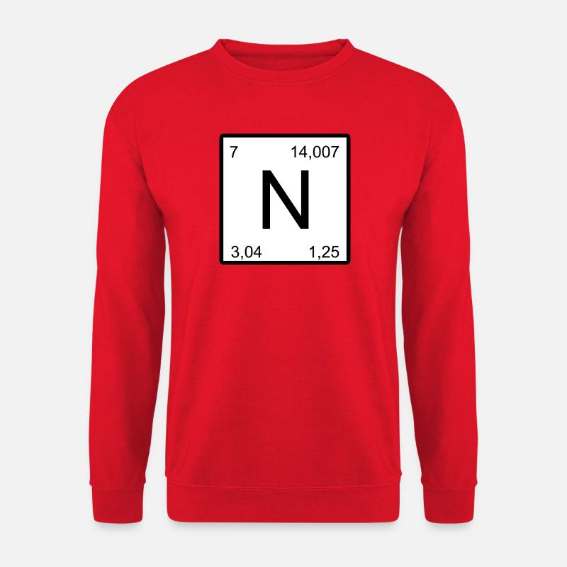 Nitrogen Symbol Square Design Nitrogen - Unisex Sweatshirt - red