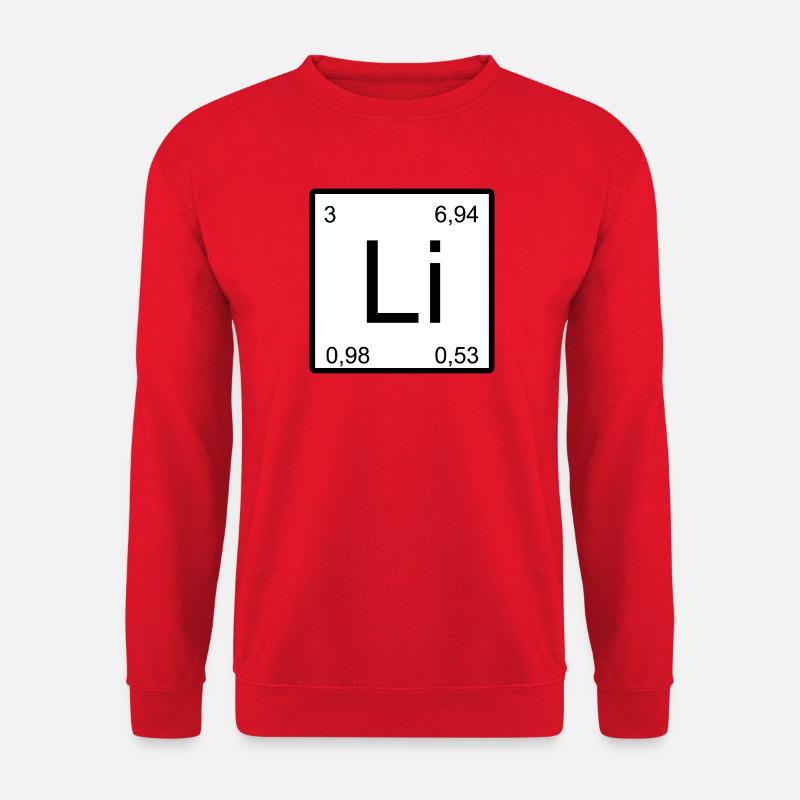 Lithium Minimal-Element Design - Unisex Pullover - Rot