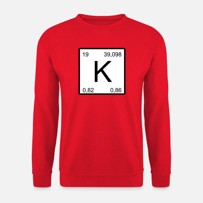Kalium K Element Minimal Chemistry - Unisex Pullover - Rot
