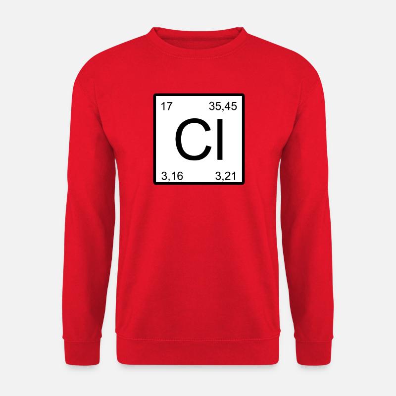 Chlor Quadrat Element Design - Unisex Pullover - Rot