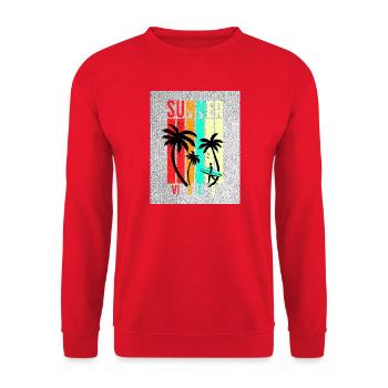 Summer Vibez - Unisex Pullover - Rot - Vorne - Alina (178cm) & Michal (187cm)