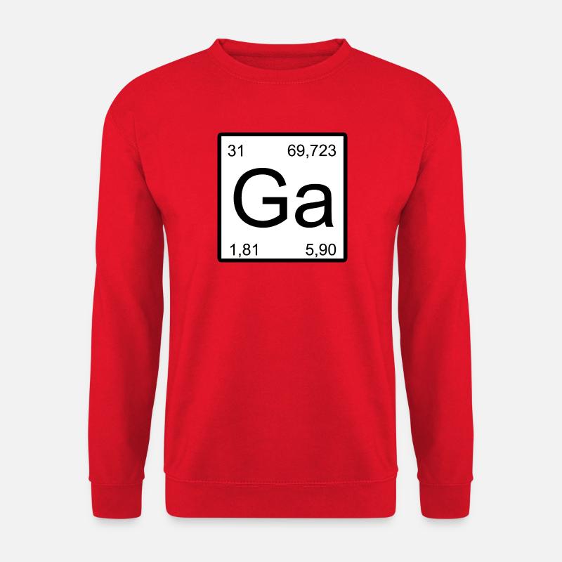 Gallium Symbol Periodensystem - Unisex Pullover - Rot