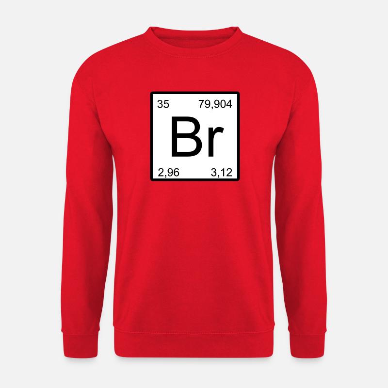 Bromine Br Element Block Design - Unisex Sweatshirt - red