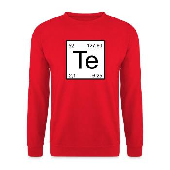 Te Element Minimal Typography - Unisex Sweatshirt - red - Front - Alina (178cm) & Michal (187cm)