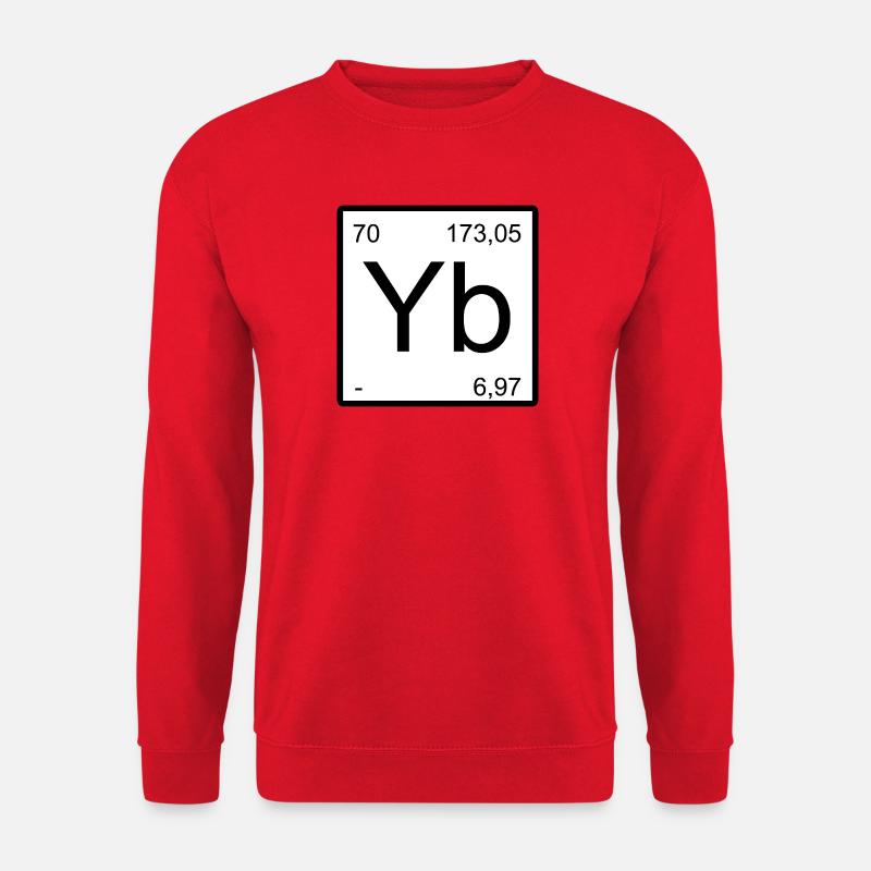 Ytterbium Element Symbol Minimal Print - Unisex Pullover - Rot