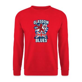 Glasgow Blues Crest - Unisex Sweatshirt - red - Front - Alina (178cm) & Michal (187cm)
