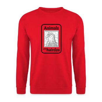 Aigle avec une coupe mulet - Sweat-shirt Unisexe - rouge - Devant - Alina (178cm) & Michal (187cm)