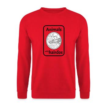 Crocodile with hairstyle - Unisex Sweatshirt - red - Front - Alina (178cm) & Michal (187cm)