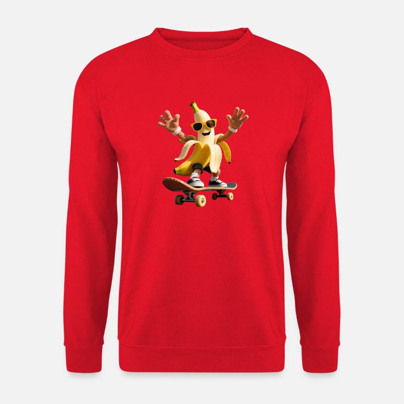 Coole Skateboard-Banane - Unisex Pullover - Rot