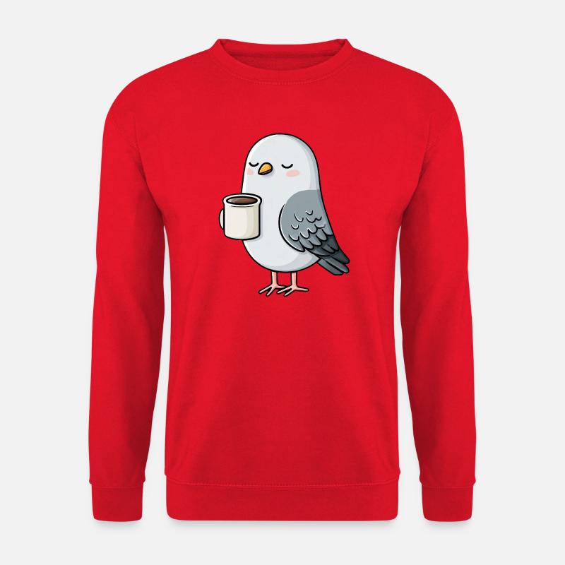 Cozy Pigeon Kaffee-Schlucker - Unisex Pullover - Rot