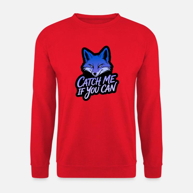 Catch Me If You Can – Mystischer Blauer Fuchs - Unisex Pullover - Rot