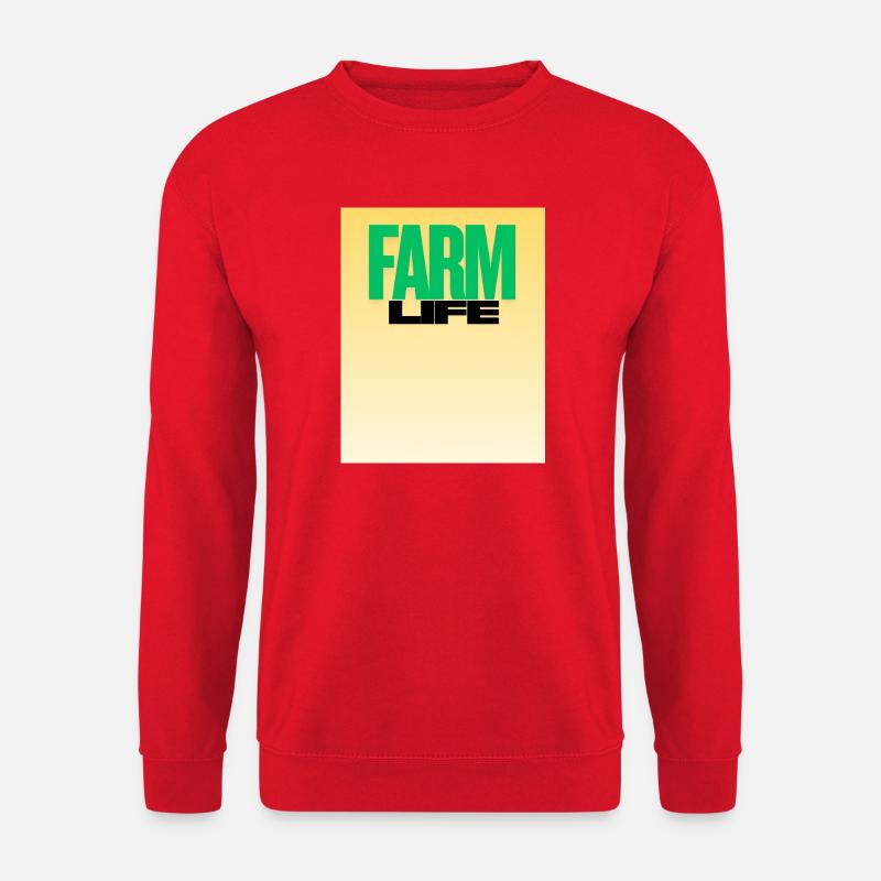 Farm Life Bold Typography - Unisex Sweatshirt - red