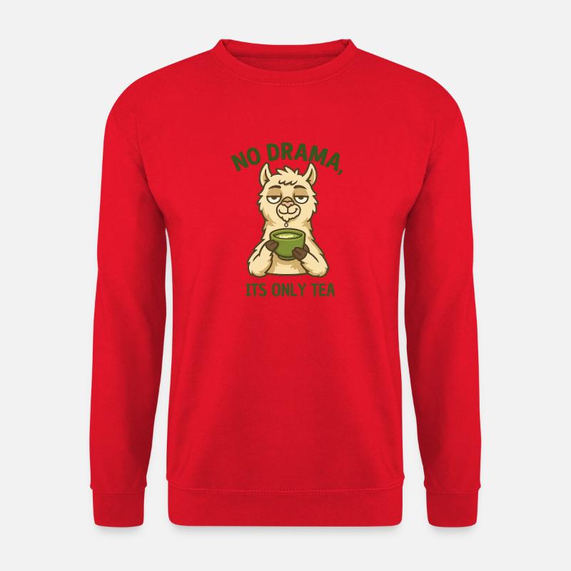 No Drama Alpaka Teezeit - Unisex Pullover - Rot