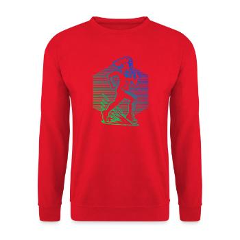 Racing Power Running Design - Unisex Sweatshirt - red - Front - Alina (178cm) & Michal (187cm)