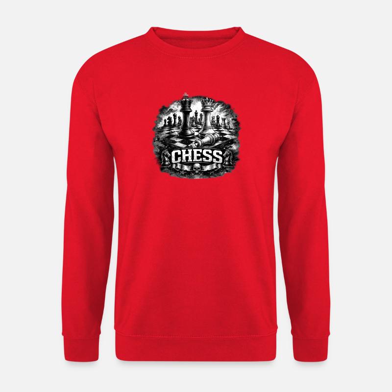 Chess Power – King & Queen in Battle - Unisex Sweatshirt - red