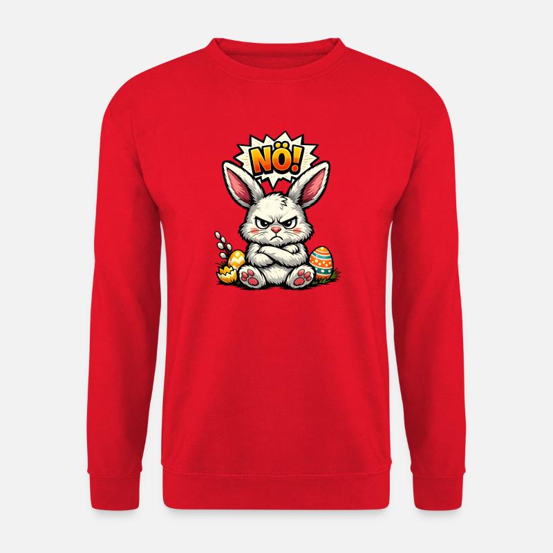 NÖ Hase Ostern Geschenk - Unisex Pullover - Rot