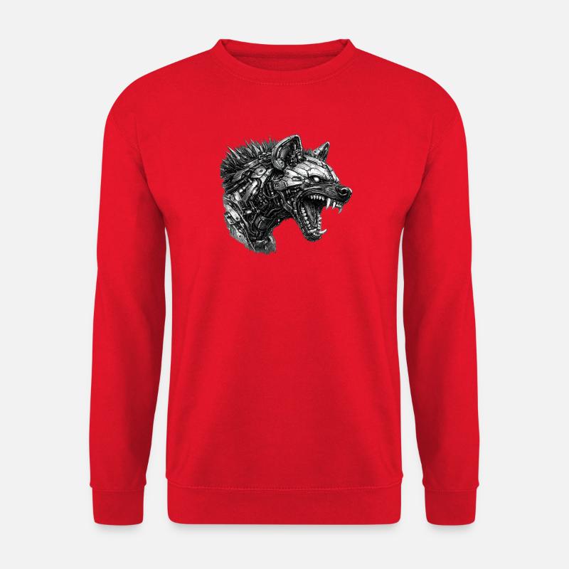 Cyberhyaena Machine - Unisex Sweatshirt - red