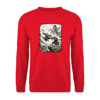 Tradition des arts martiaux du Kung-Fu - Sweat-shirt Unisexe - rouge - Devant - Alina (178cm) & Michal (187cm)