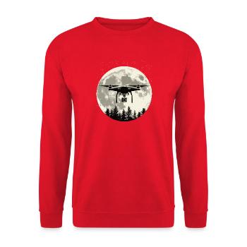 Drone Cinematic FPV Flying Nature Retro Gift - Unisex Sweatshirt - red - Front - Alina (178cm) & Michal (187cm)