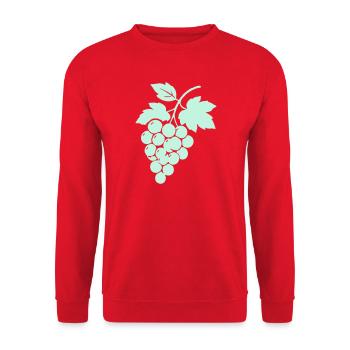 Weinreben Silhouette Trauben Design - Unisex Pullover - Rot - Vorne - Alina (178cm) & Michal (187cm)