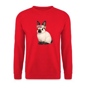 Californian Rabbit - Unisex Sweatshirt - red - Front - Alina (178cm) & Michal (187cm)