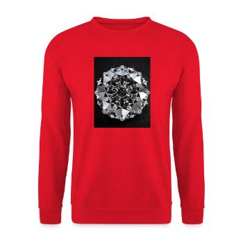Mandala géométrique diamant - Sweat-shirt Unisexe - rouge - Devant - Alina (178cm) & Michal (187cm)