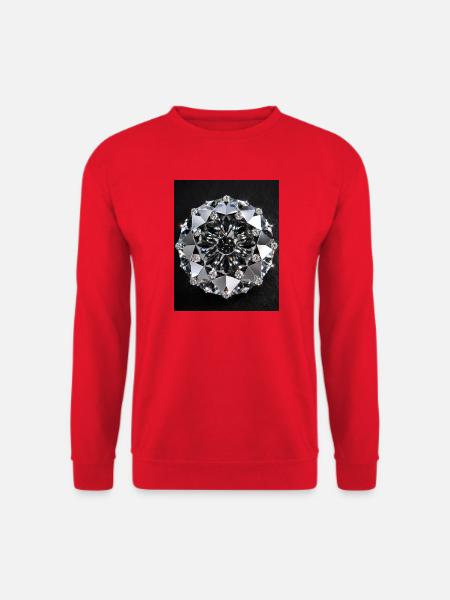 Diamantgeometrische Mandala - Unisex Pullover - Rot