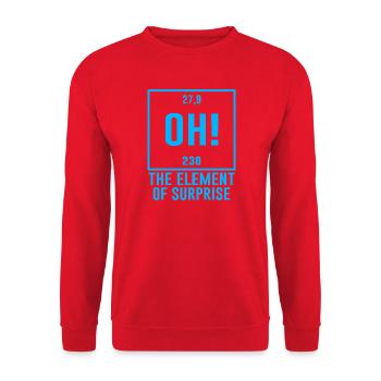 Chemiker Chemie Student Periodensystem - Unisex Pullover - Rot - Vorne - Alina (178cm) & Michal (187cm)