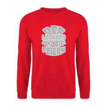 Party Leonard - Unisex Pullover - Rot - Vorne - Alina (178cm) & Michal (187cm)