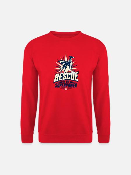 Greyhound Rescue ist mein Superpower-Shirt - Unisex Pullover - Rot