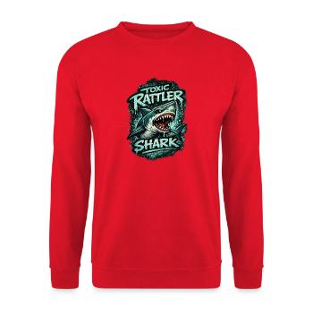 Toxischer Hai - Unisex Pullover - Rot - Vorne - Alina (178cm) & Michal (187cm)