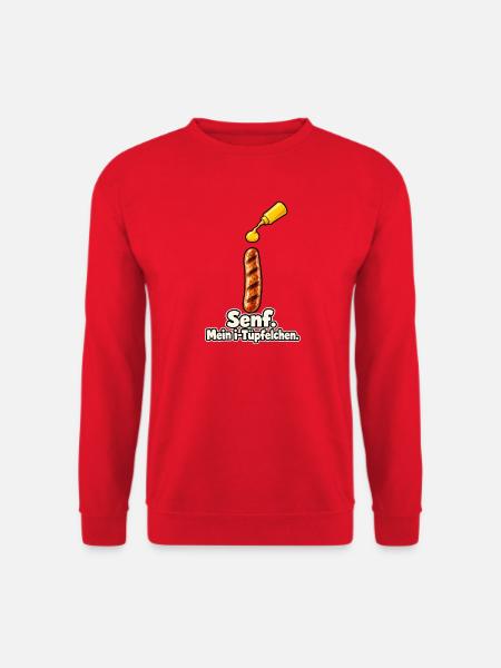 Senf als i-Tüpfelchen - Unisex Pullover - Rot